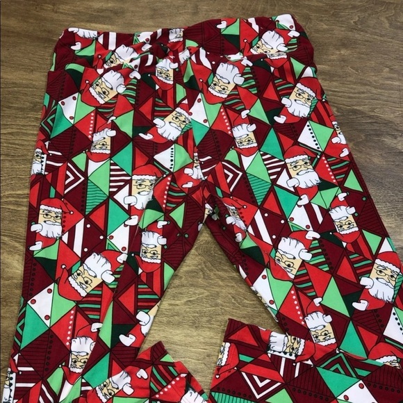 LulaRoe tall & curvy santa Christmas soft Leggings - Picture 4 of 4